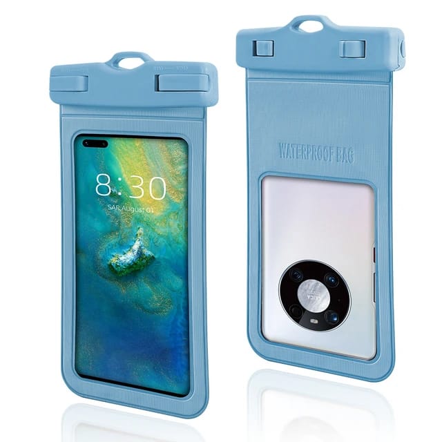 Universal Waterproof Phone Bag in blue color
