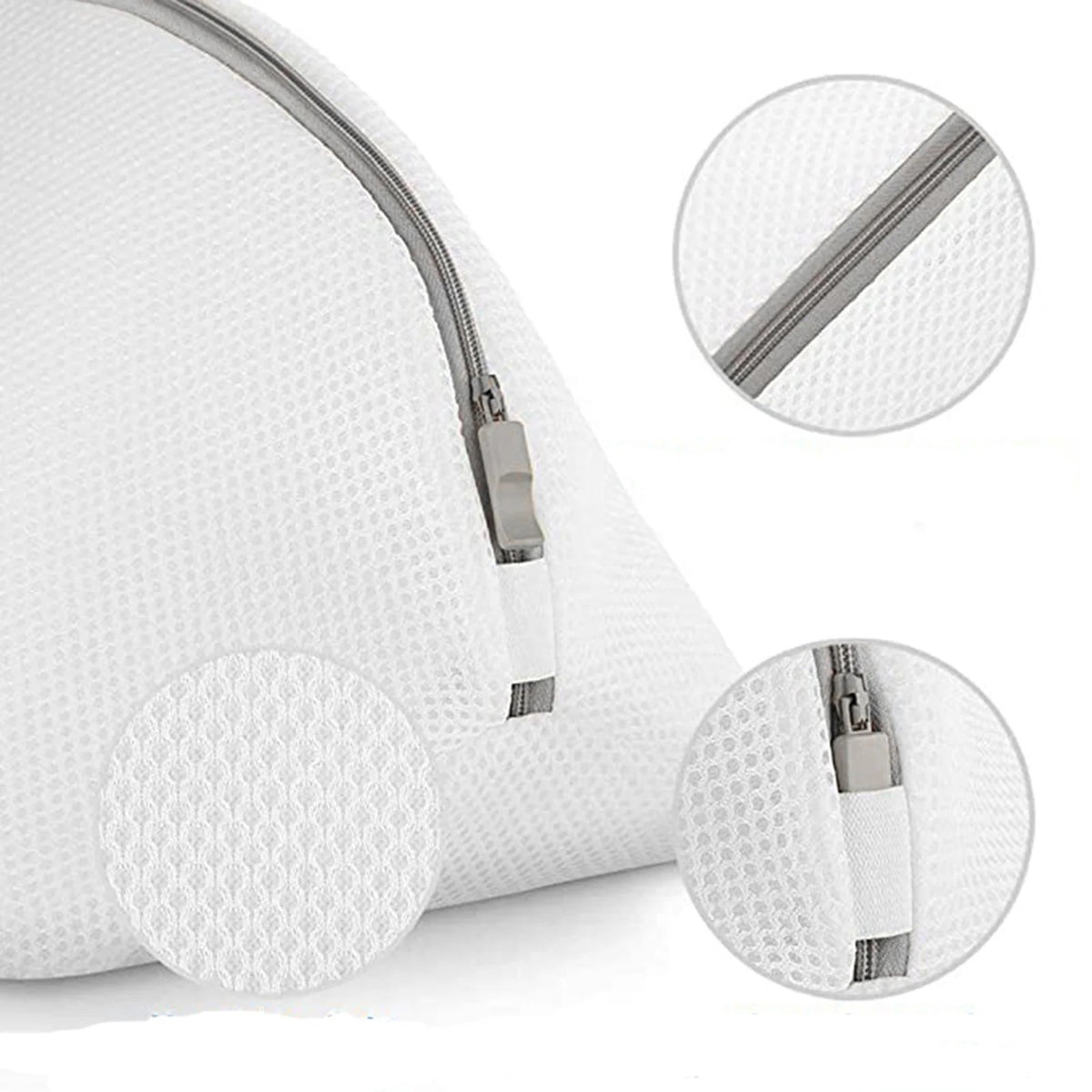 Reusable Shoes Sneakers Washing Mesh Laundry Bag with Zip Closure