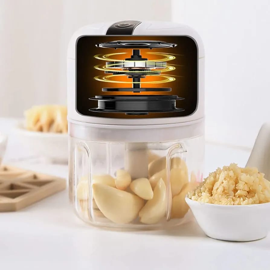 Mini Electric Chopper Food Processor featuring functions