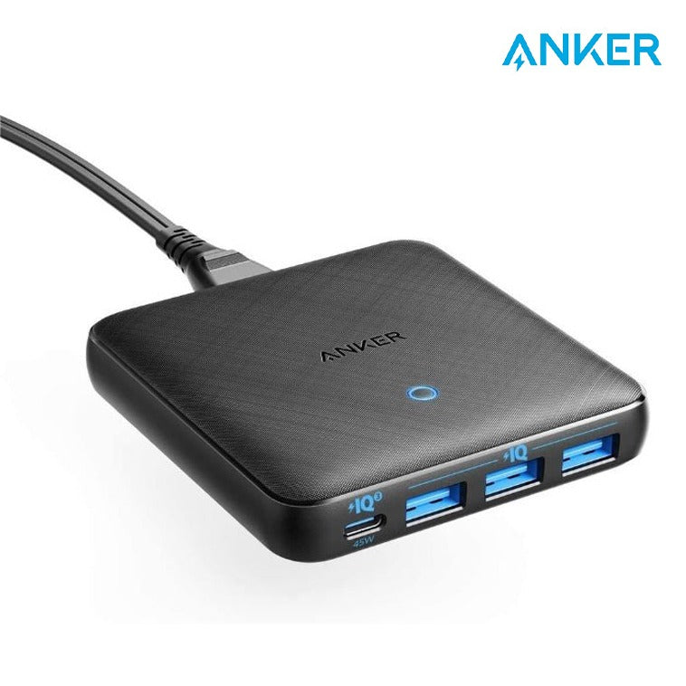 Anker PowerPort Atom 3 Slim 65W, 4-Port High-Speed Multi-Port Fast Charging Station - A2045K11 Anker PowerPort Atom 3 Slim 65W, 4-Port High-Speed Multi-Port Fast Charging Station - A2045K11