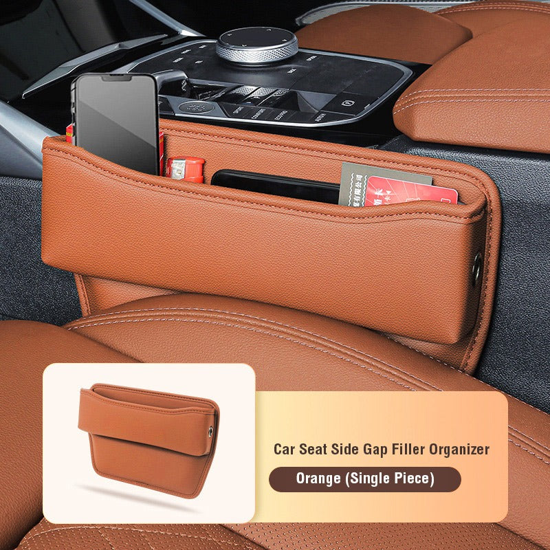 Car Seat Gap Storage Box Organizer  in orange color