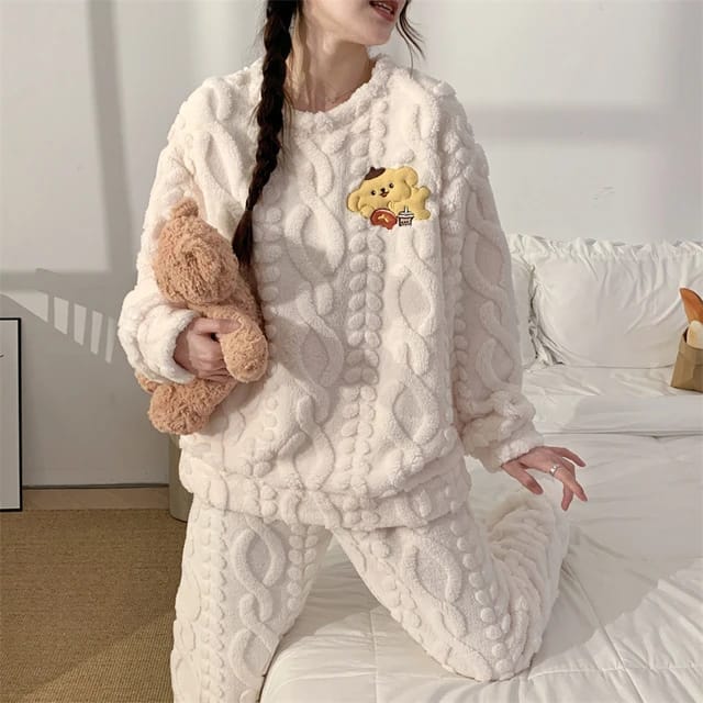 women in pajama winter wear