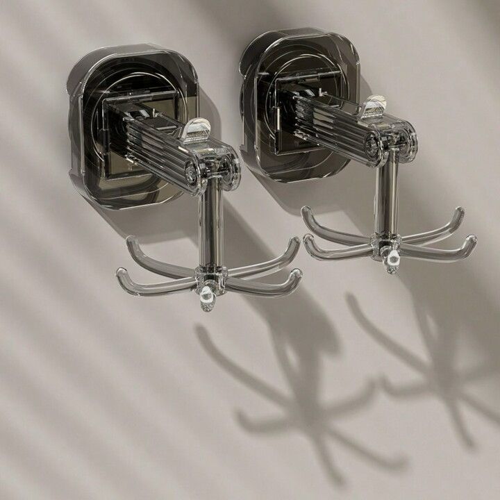 double transparent black 360° Rotatable Suction Cup Hook