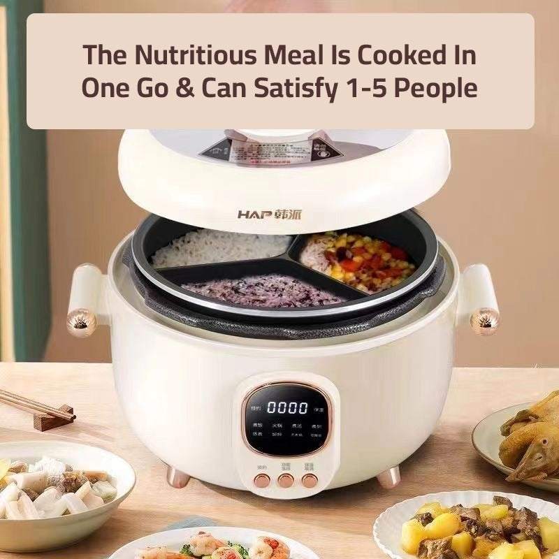 1-5 people capacity to cook with Electric Pressure Cooker