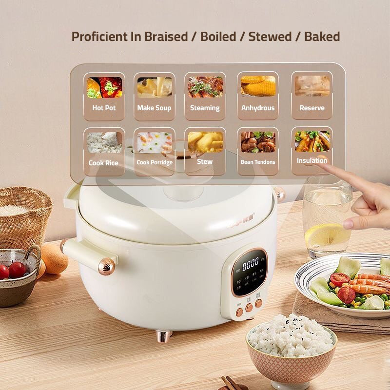 Electric Pressure Cooker Multi Functional Rice Cooker with Three Com