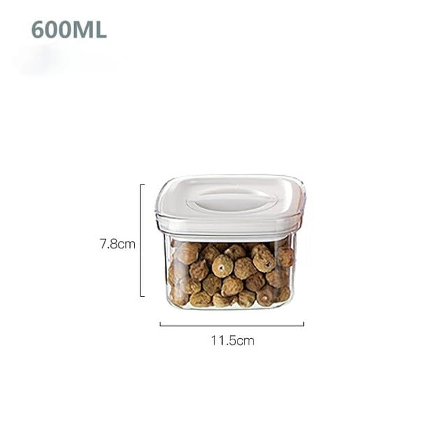 Airtight Cereal Storage Containers - Moisture-Proof Sealed Cans with Rotation Lock