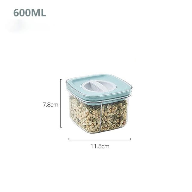 Airtight Cereal Storage Containers - Moisture-Proof Sealed Cans with Rotation Lock