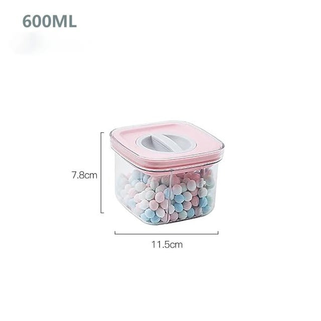 Airtight Cereal Storage Containers - Moisture-Proof Sealed Cans with Rotation Lock