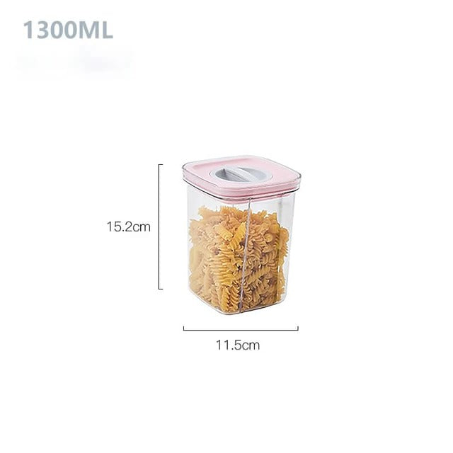 Airtight Cereal Storage Containers - Moisture-Proof Sealed Cans with Rotation Lock