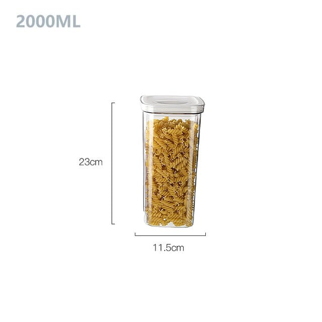 Airtight Cereal Storage Containers - Moisture-Proof Sealed Cans with Rotation Lock