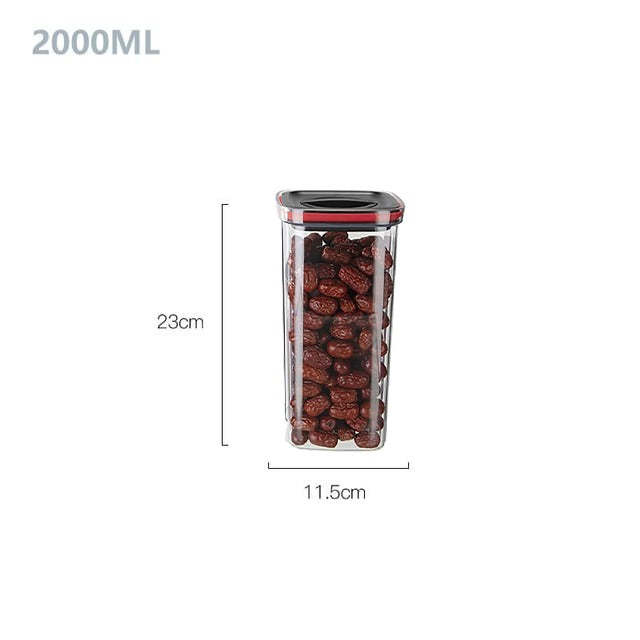Airtight Cereal Storage Containers - Moisture-Proof Sealed Cans with Rotation Lock Airtight Cereal Storage Containers - Moisture-Proof Sealed Cans with Rotation Lock