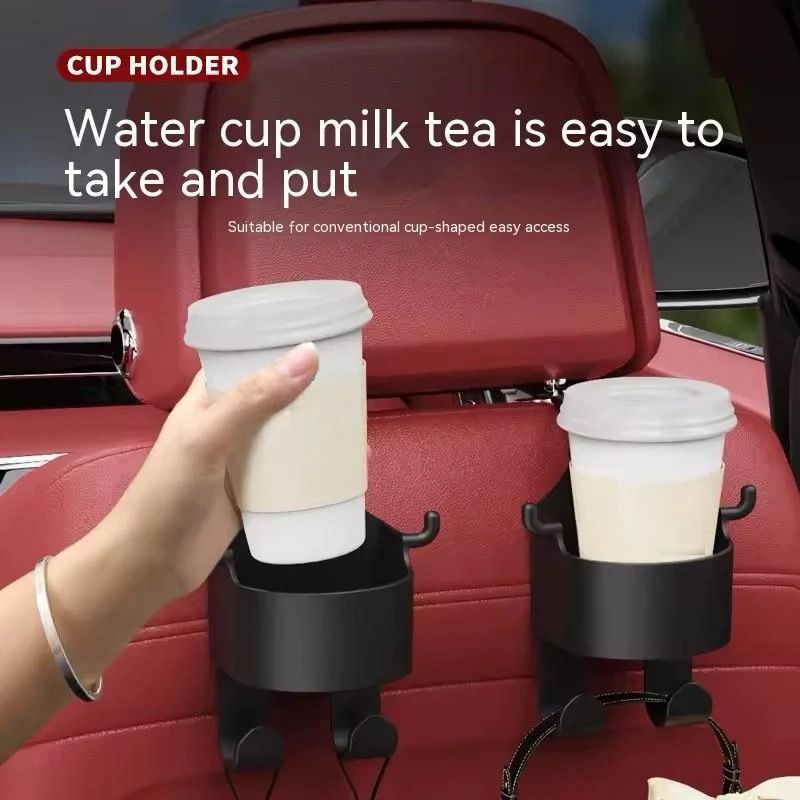 easy to fit the cup in Car Seat Back Cup Holder with Hook