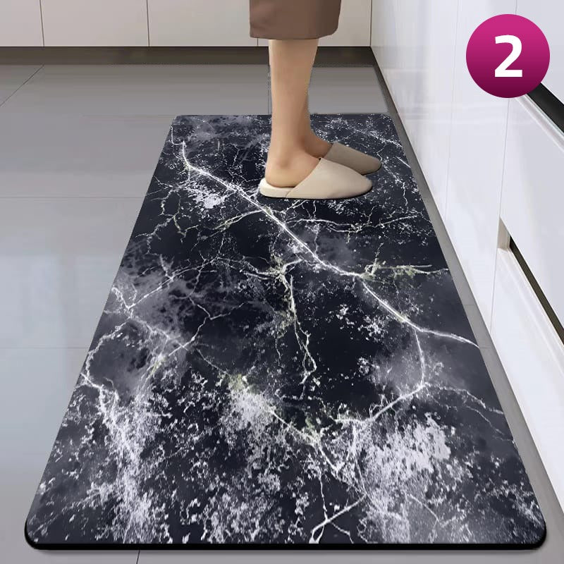 lady standing on Easy Cleaning Rug