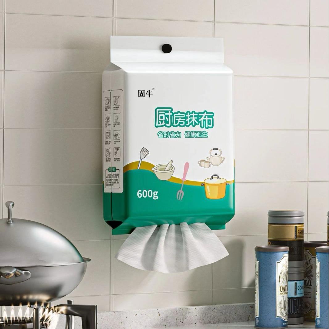 Kitchen Wall Mounted Cleaning Rag - Reusable Wet Wipes, Cleaning Towels in kitchen