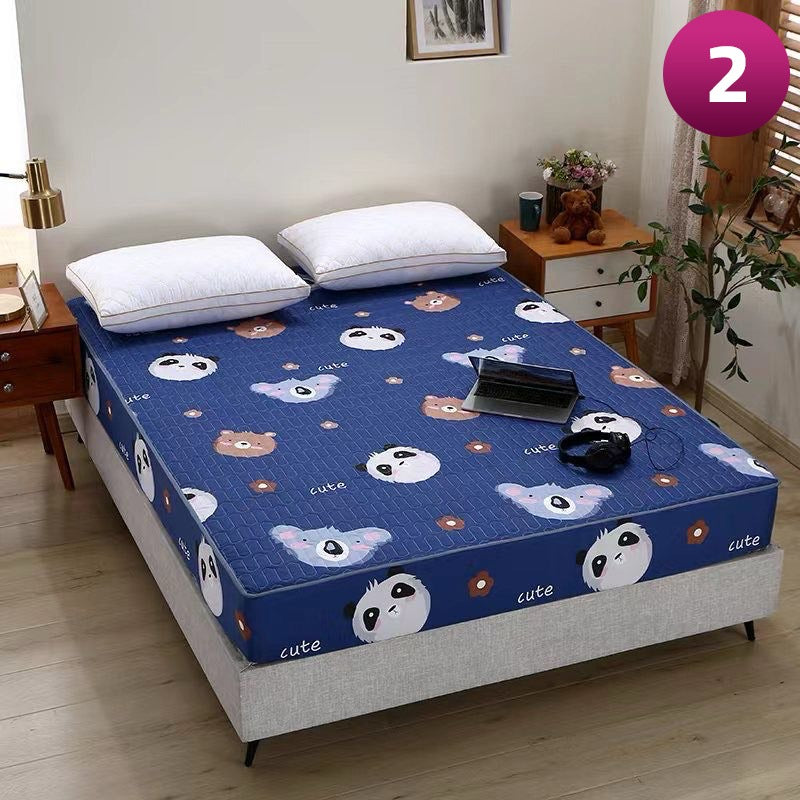 Waterproof Quilted Mattress Protector - Full Coverage Fitted Bedsheet with 2 Pillow Case Waterproof Quilted Mattress Protector - Full Coverage Fitted Bedsheet with 2 Pillow Case