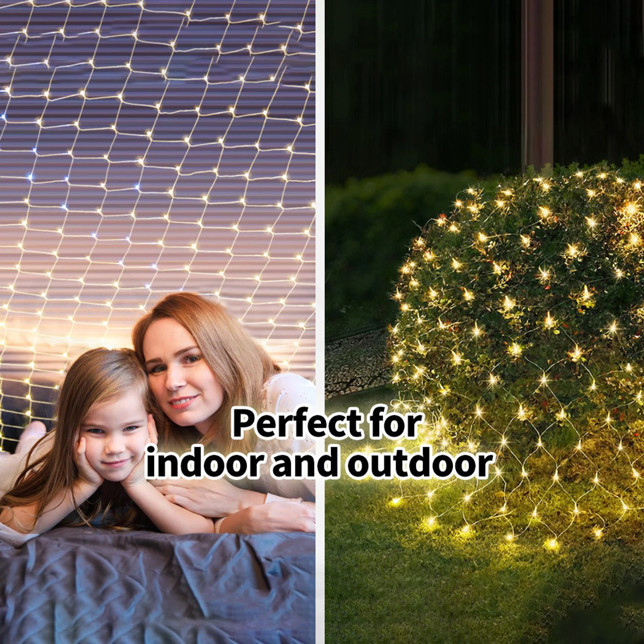 Solar LED Mesh String Lights perfect for indoor as well as outdoor