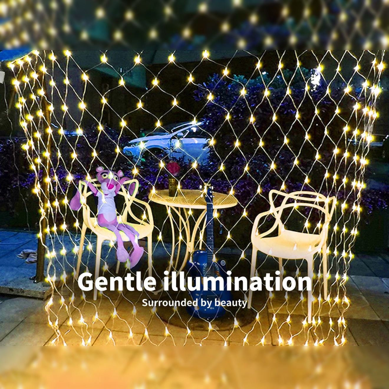 beautify your area with Solar LED Mesh String Lights