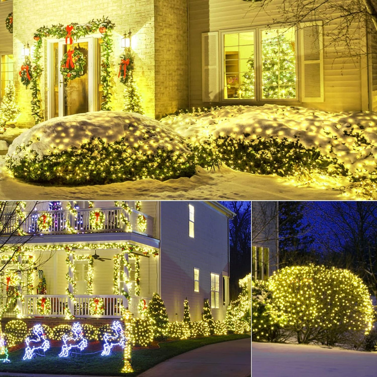 outdoor decor done using Solar LED Mesh String Lights