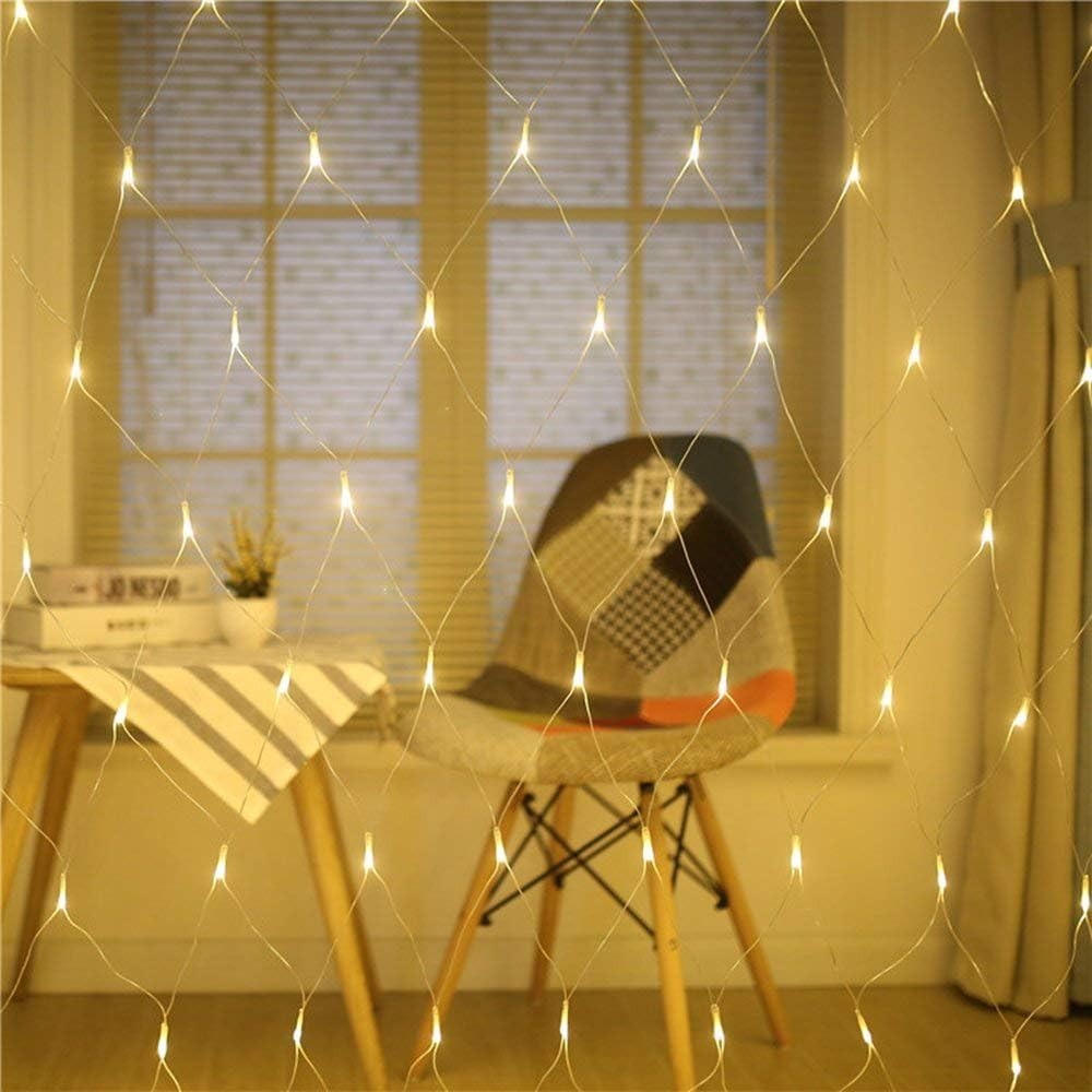 indoor decor done with Solar LED Mesh String Lights