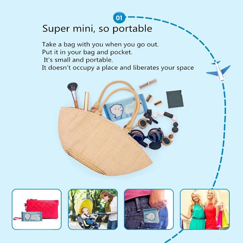  Mini Hand and Wet Wipes