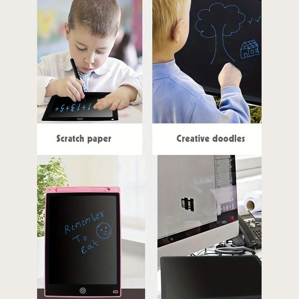 12-Inch LCD Writing Tablet - Erasable Doodle Board for Children, Reusable Learning Notepad 12-Inch LCD Writing Tablet - Erasable Doodle Board for Children, Reusable Learning Notepad