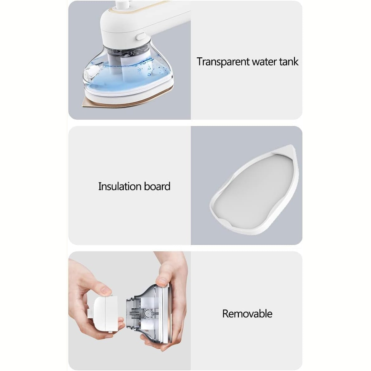 detail of Portable Cordless Mini Rechargeable Iron for Clothes