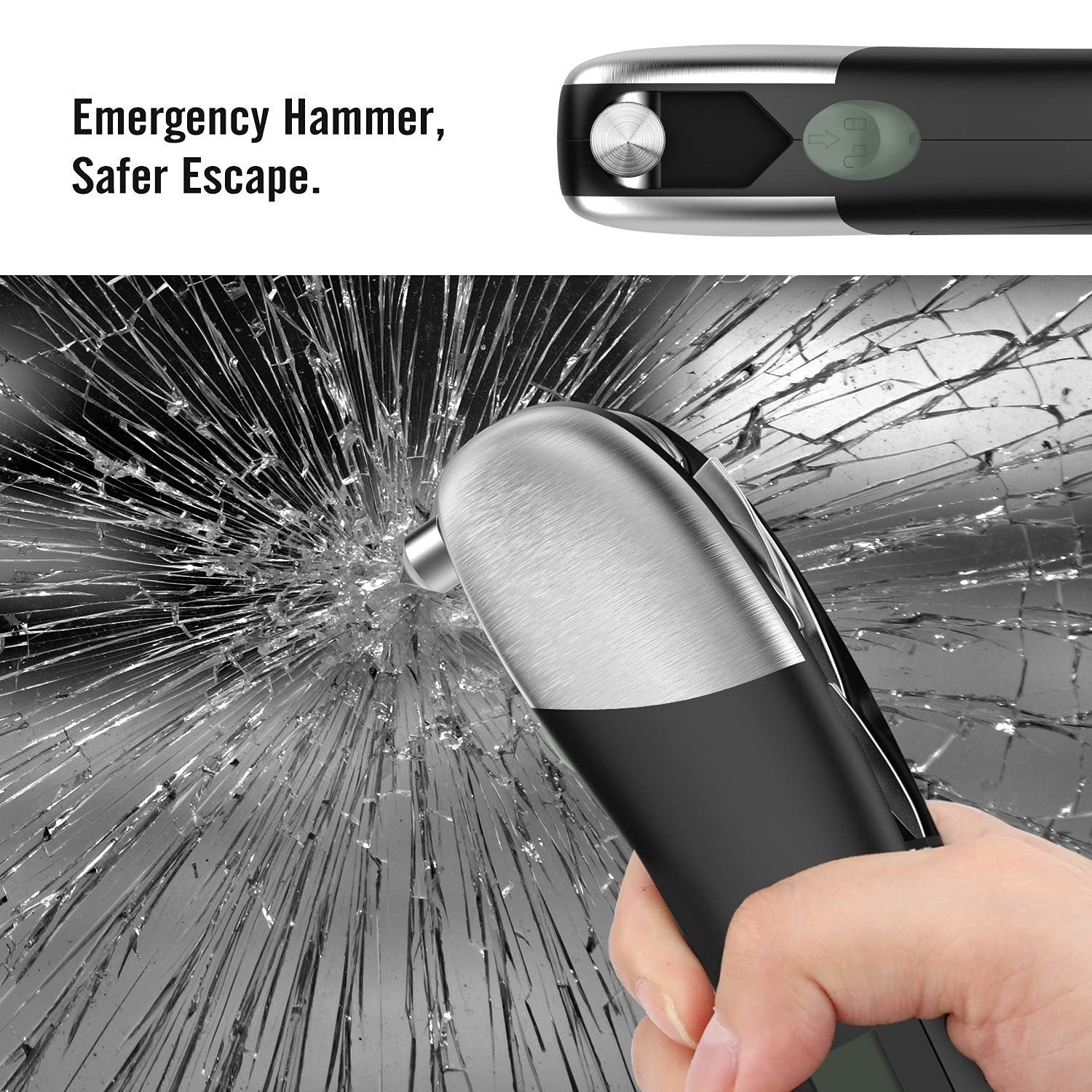 emergency hammer of 9 in 1 Digital Tire Pressure Gauge