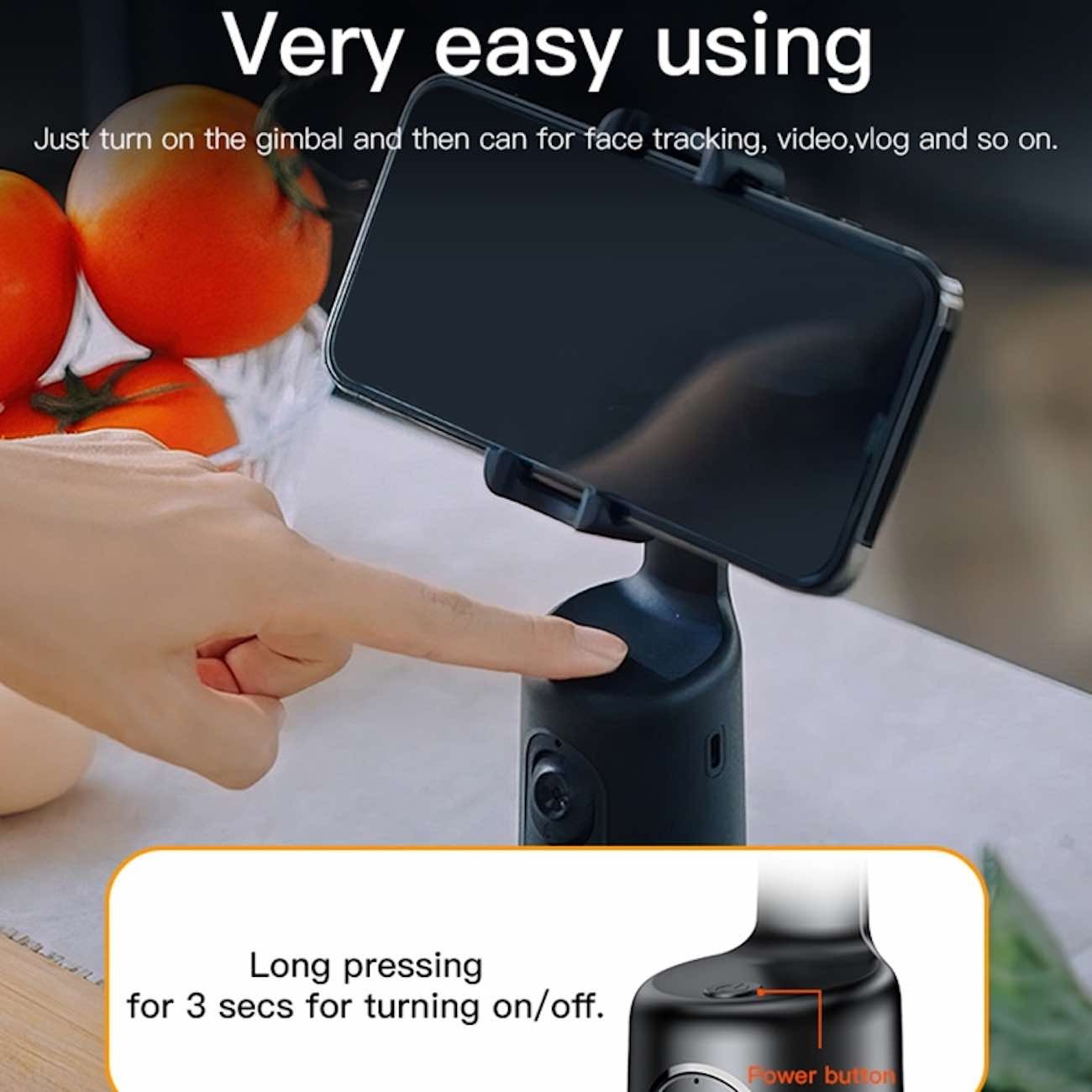 easy to use Wireless 360° Auto Face Tracking Tripod 
