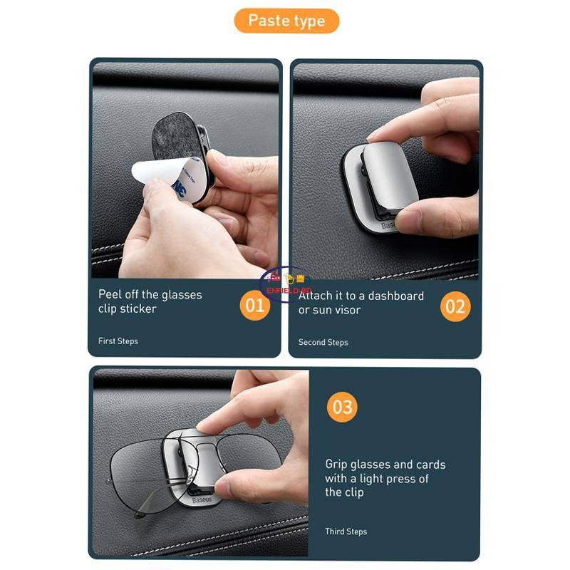 Baseus Platinum Vehicle Eyewear Clip - Car Sunglass Holder Baseus Platinum Vehicle Eyewear Clip - Car Sunglass Holder