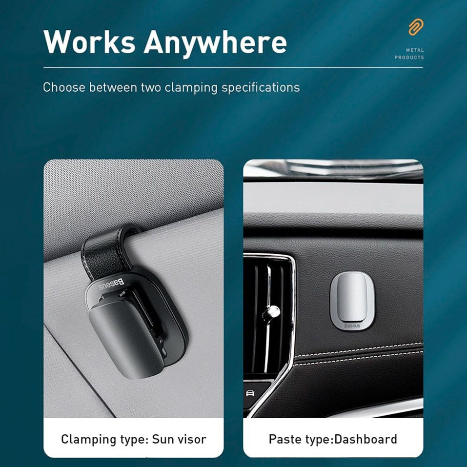Baseus Platinum Vehicle Eyewear Clip - Car Sunglass Holder Baseus Platinum Vehicle Eyewear Clip - Car Sunglass Holder