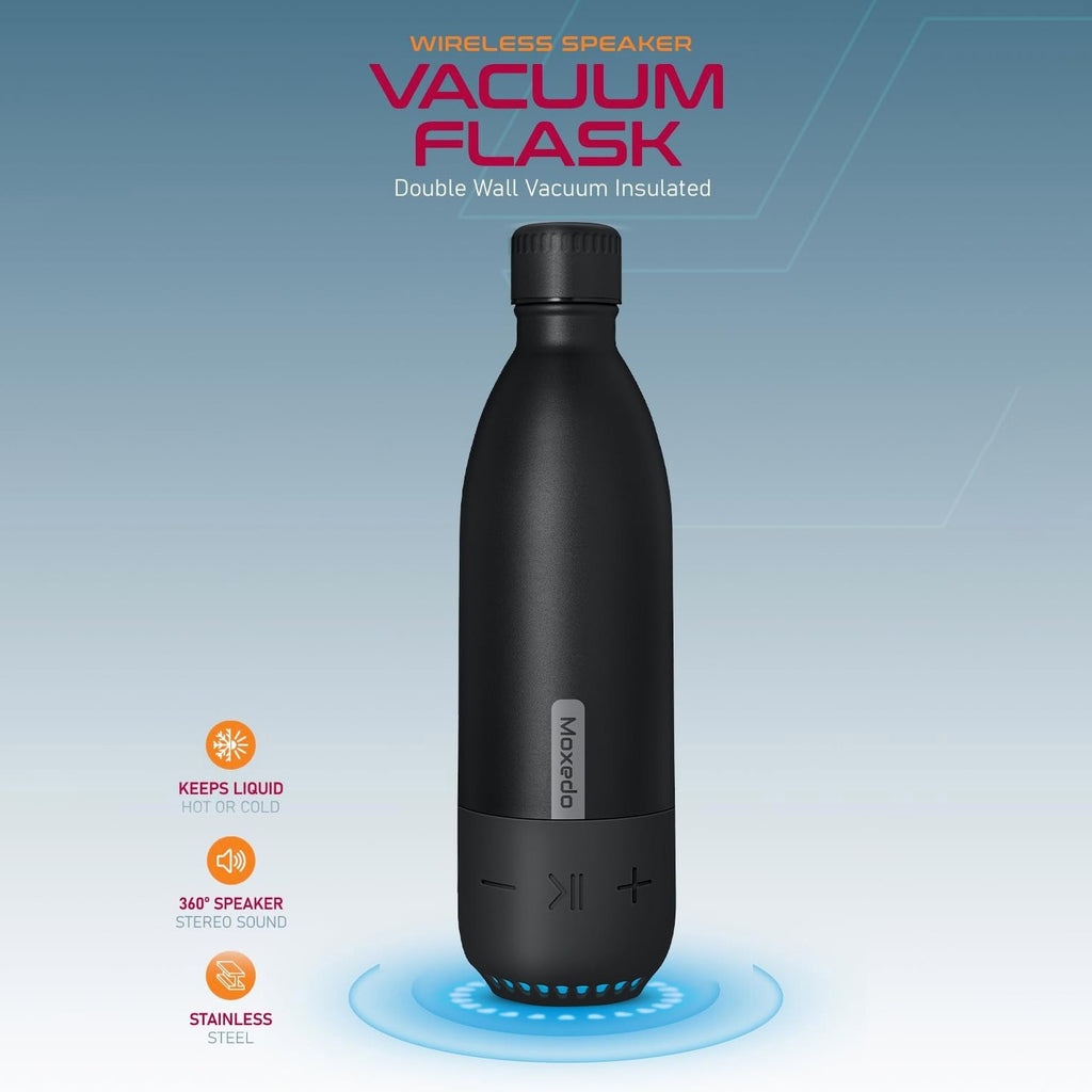 Moxedo Wireless Speaker Vaccum Flask, Double Wall Vaccum Insulated Moxedo Wireless Speaker Vaccum Flask, Double Wall Vaccum Insulated