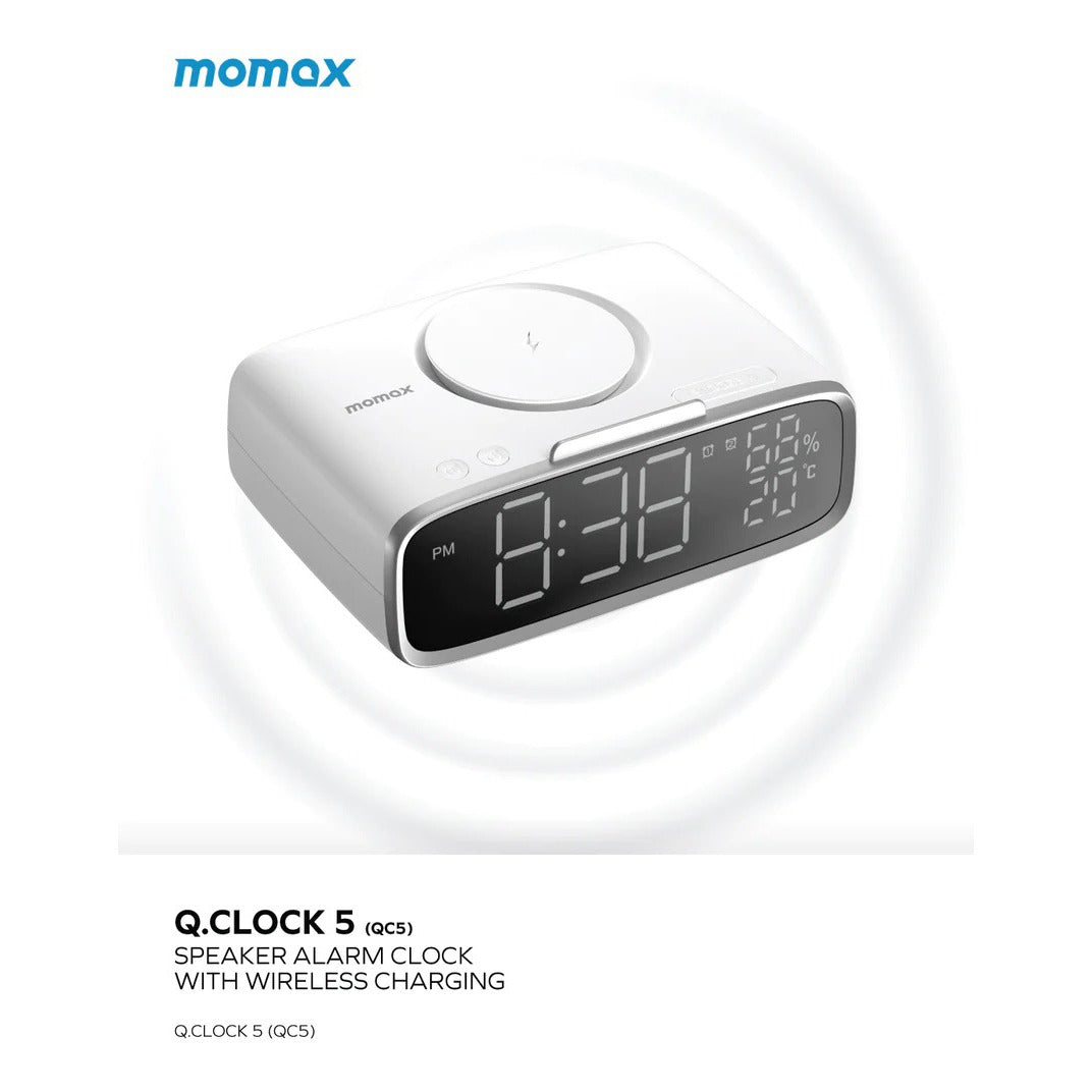 Speaker Alarm Clock with 15W Wireless Fast Charging