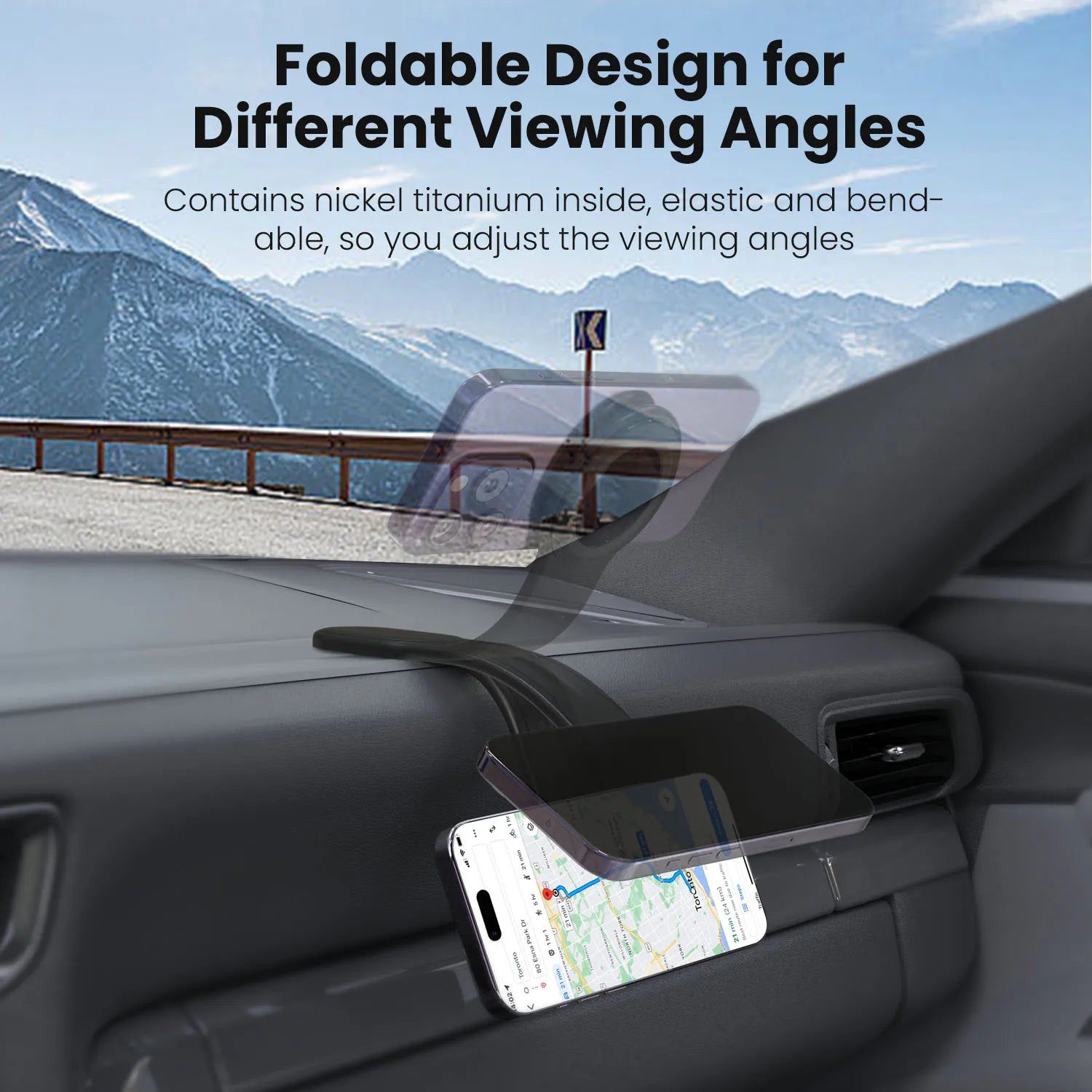 foldable design of Moxedo Magnetic Car Mount Phone Holder to view in any angle