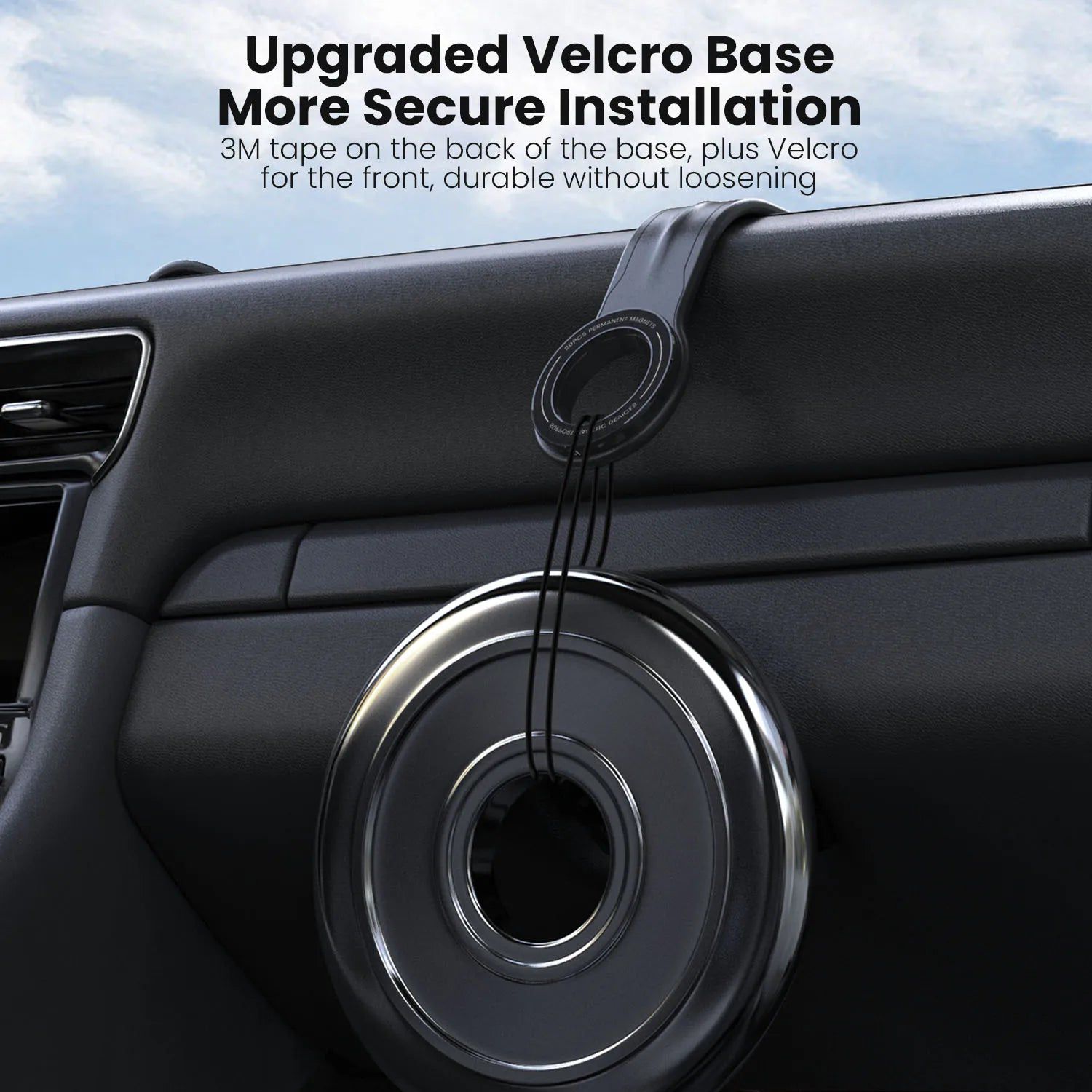 secure installation of Moxedo Magnetic Car Mount Phone Holder