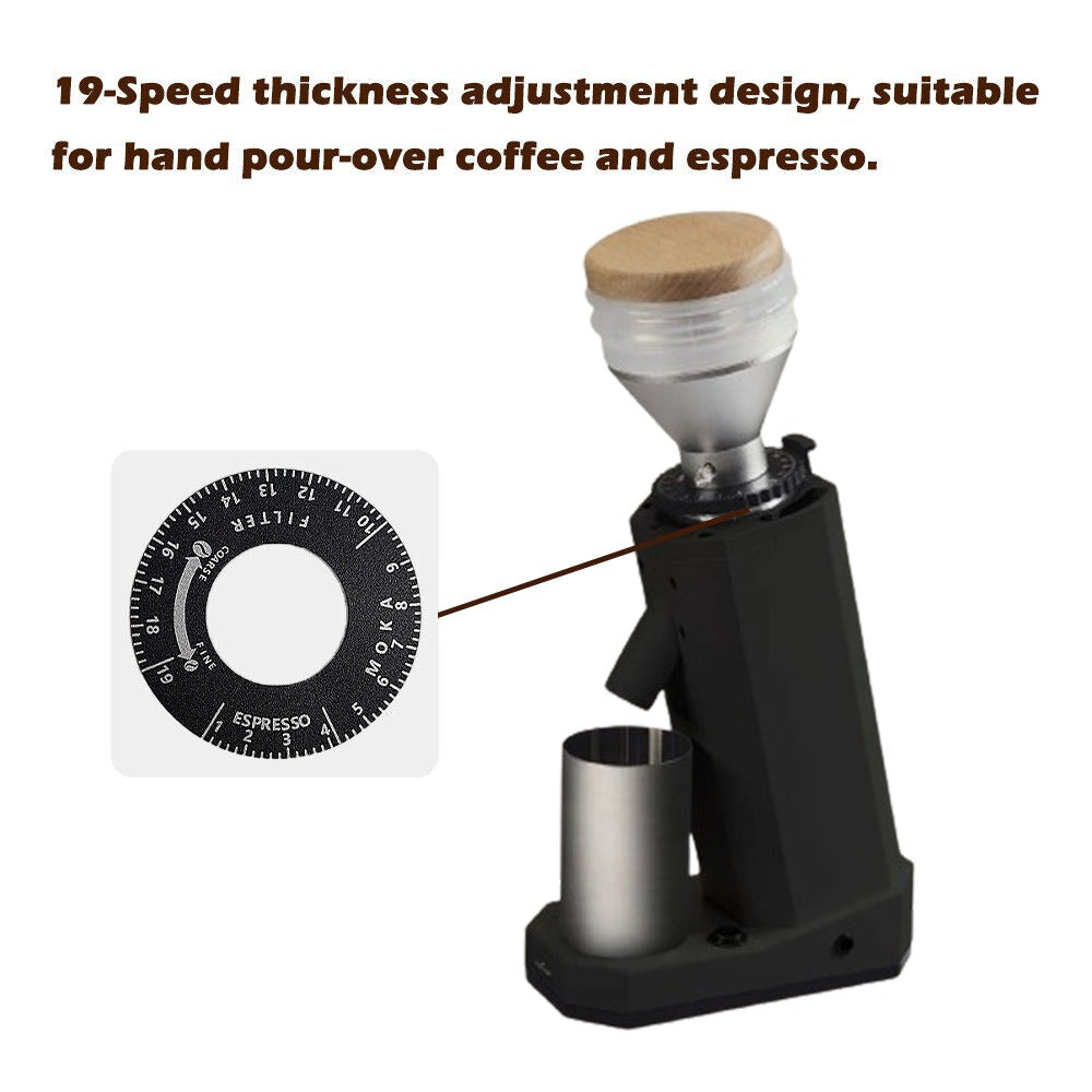 thickness adjustment design of coffee grinder