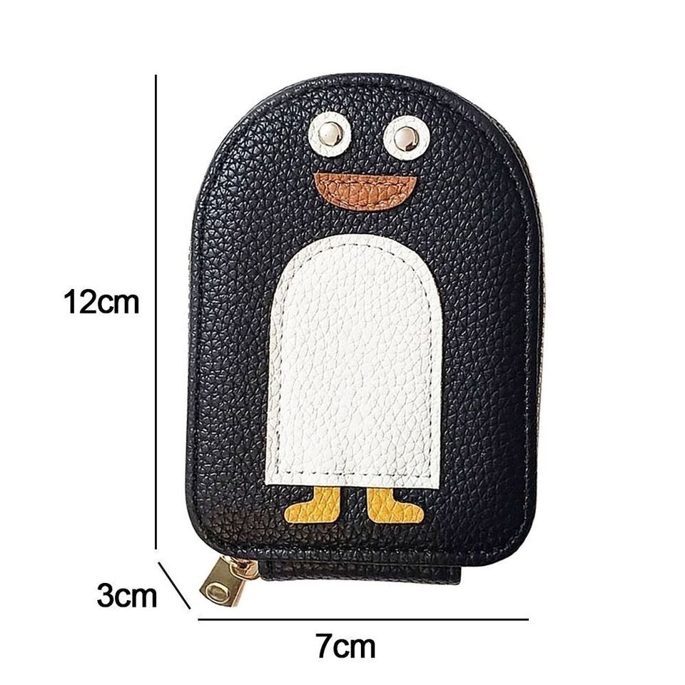 size of Cute Penguin Credit Card Coin Wallet