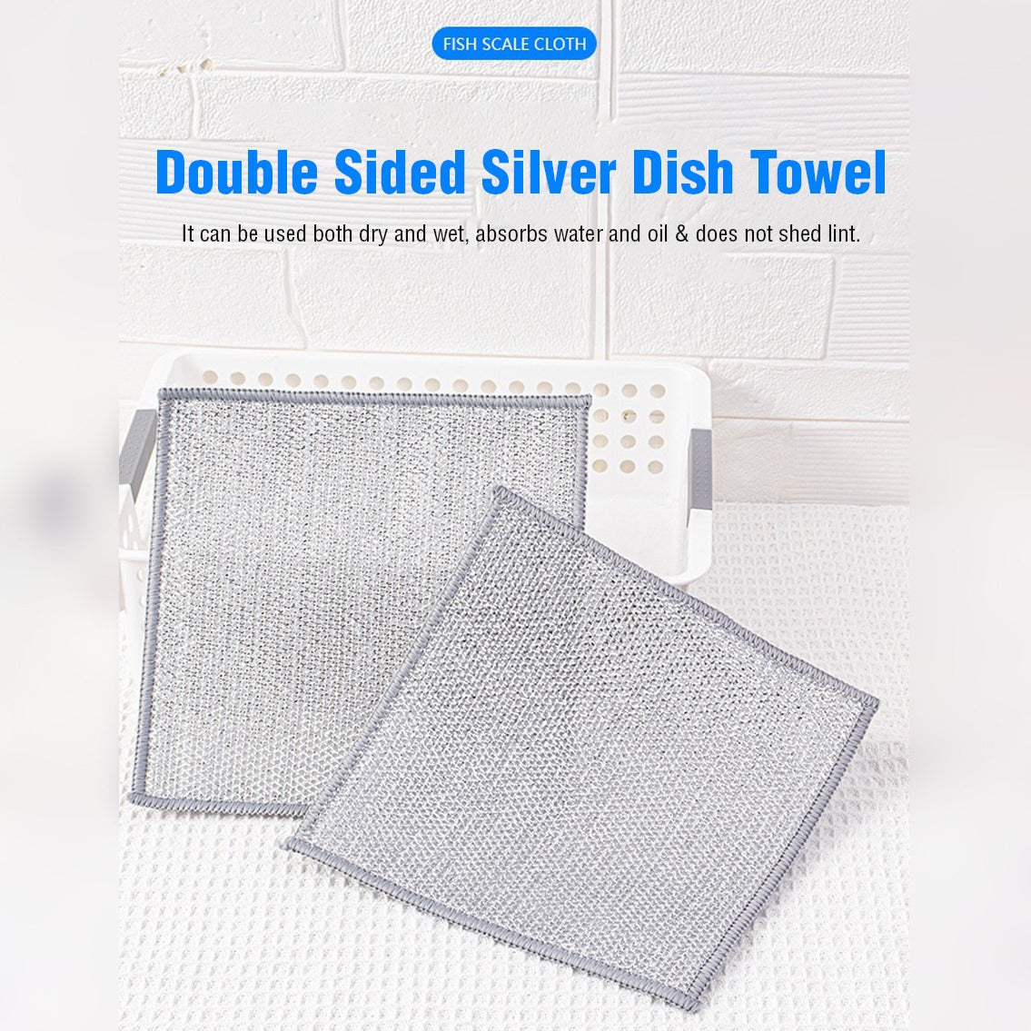Non-Scratch Wire Dishcloth, Dishwashing Rags, Reusable Wire Cleaning Cloth For Kitchen, Sinks, Pots, Pans