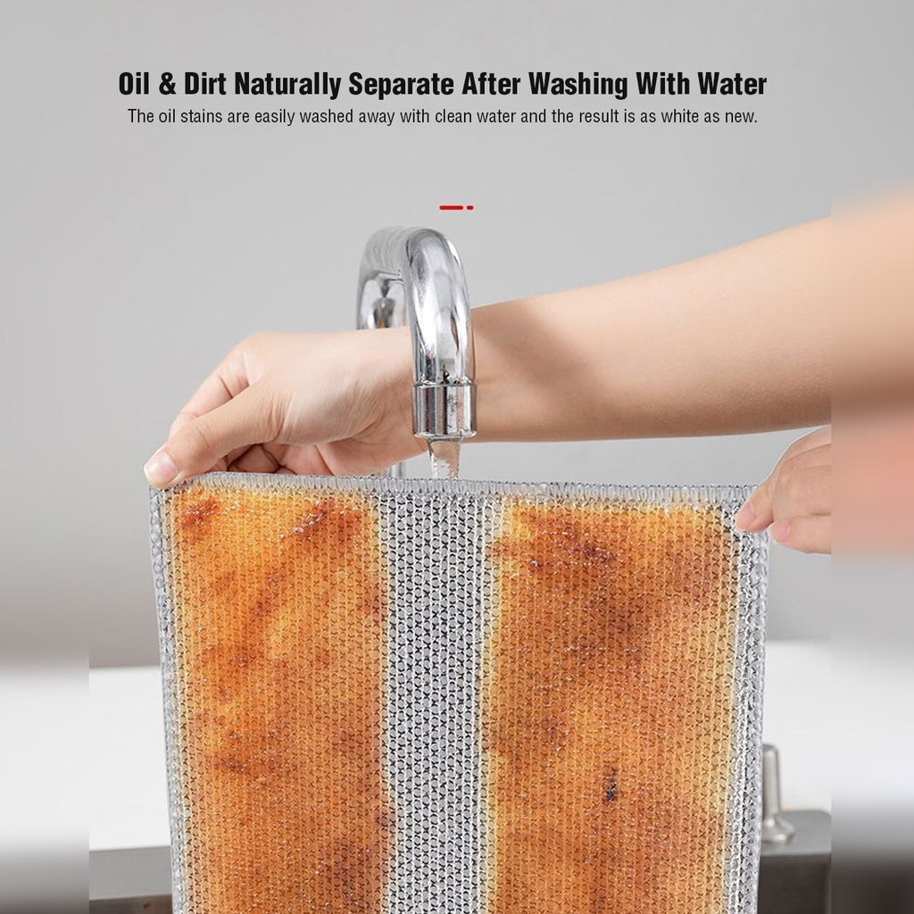 Non-Scratch Wire Dishcloth, Dishwashing Rags, Reusable Wire Cleaning Cloth For Kitchen, Sinks, Pots, Pans Non-Scratch Wire Dishcloth, Dishwashing Rags, Reusable Wire Cleaning Cloth For Kitchen, Sinks, Pots, Pans