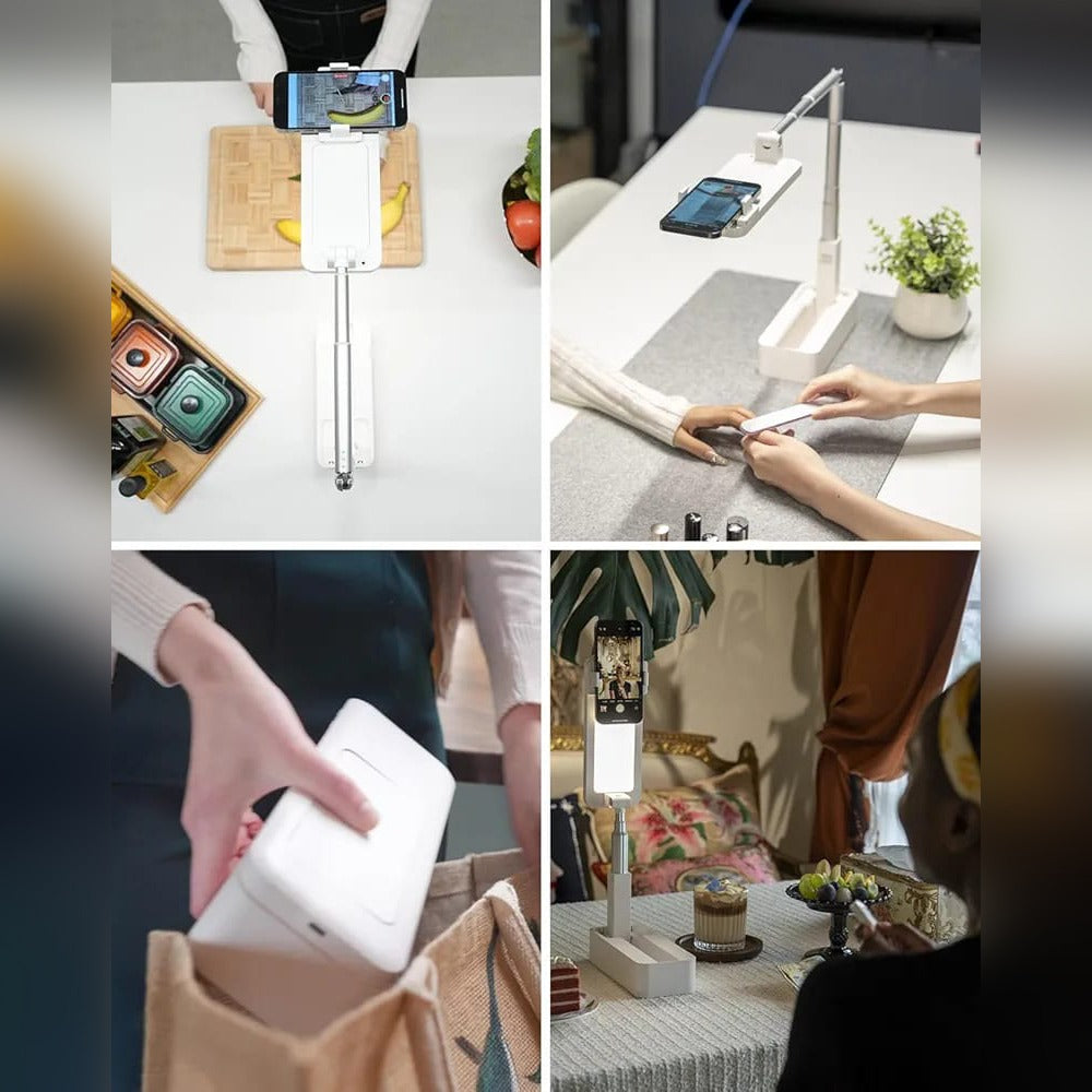 Different Persons Are Using Multi-functional Mobile Phone Holder in Different Instances.