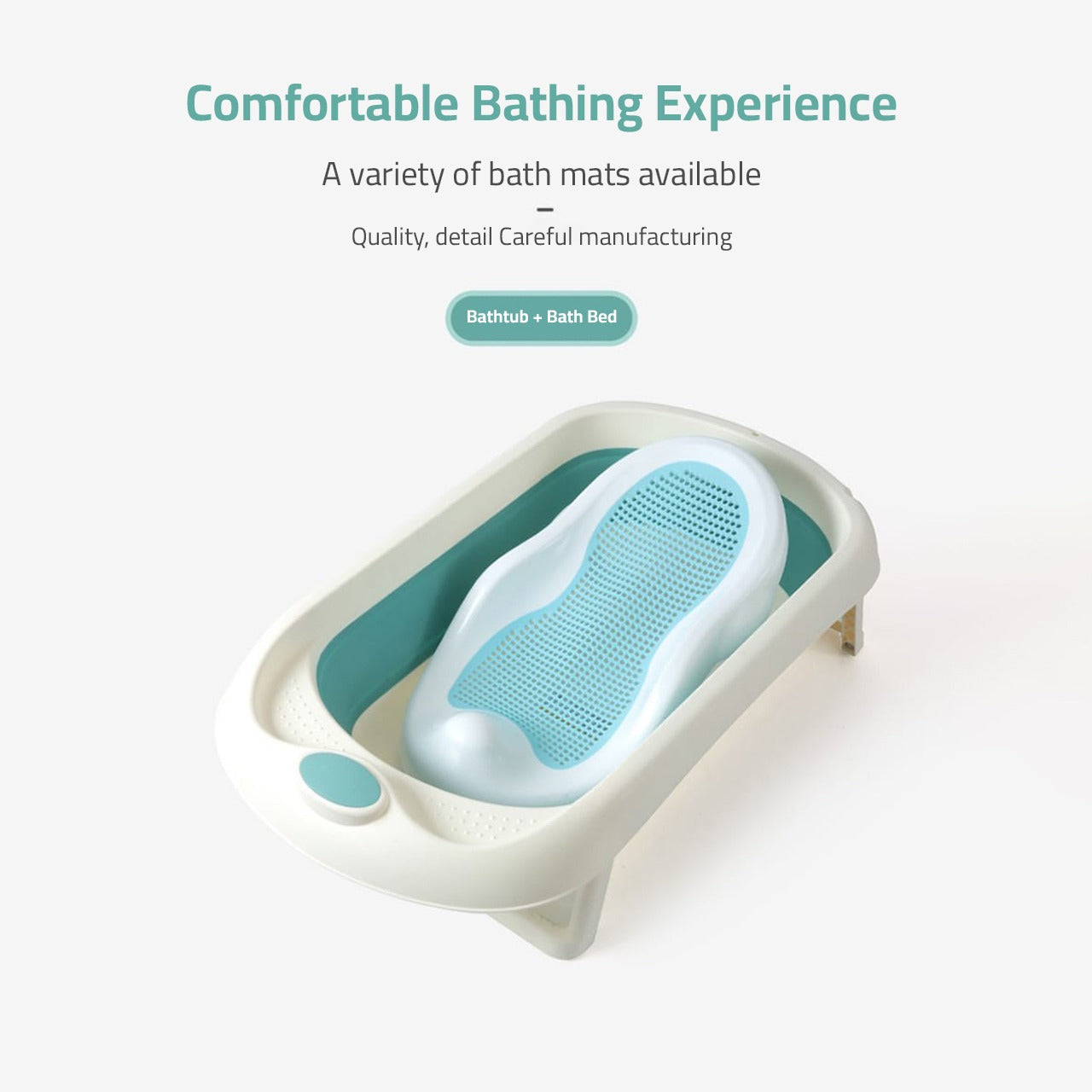 Newborn Baby Bathing Seat is Placed in a Bathtub.