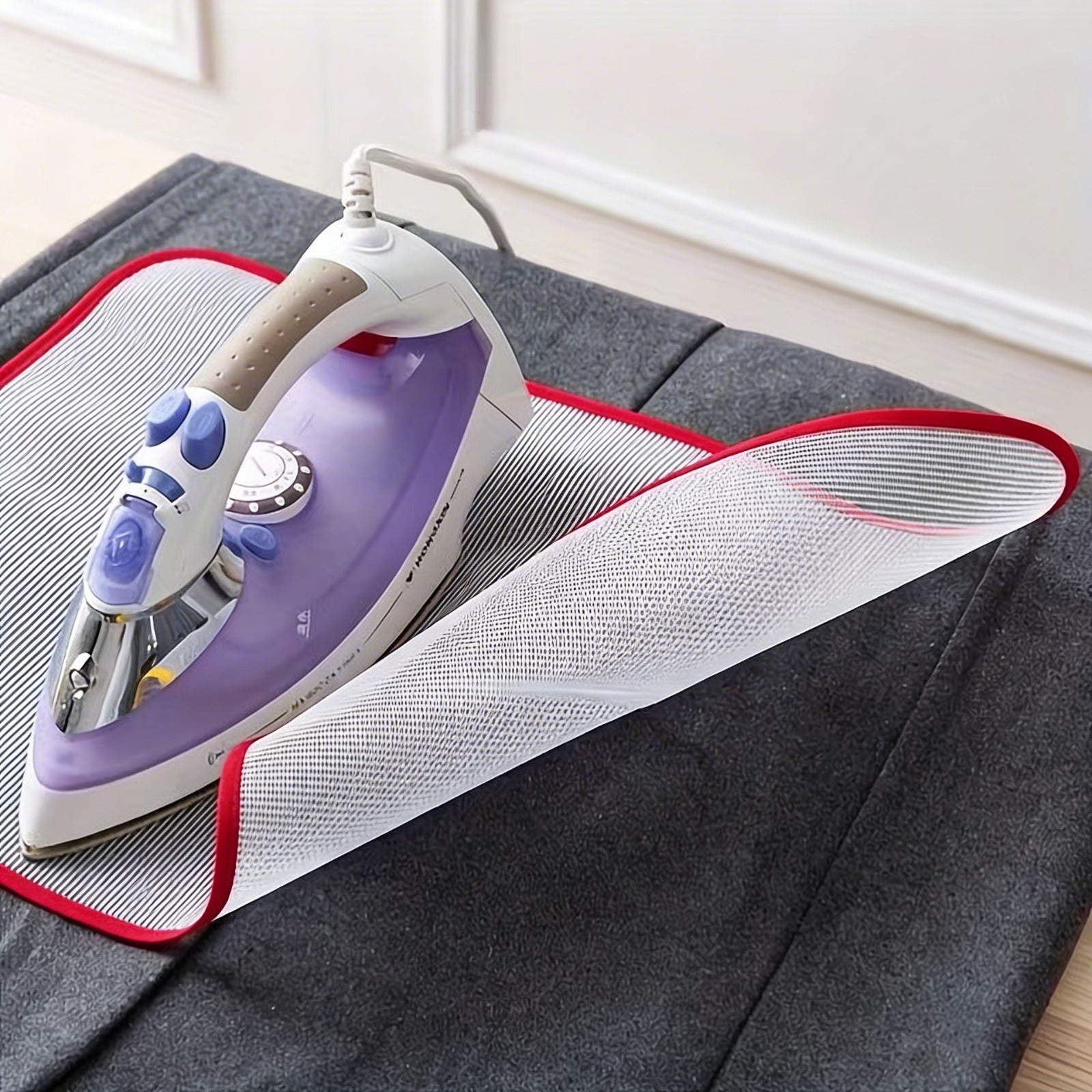 قطعة قماش شبكية واقية للكي، غطاء حماية للمكواة مقاوم للحرارة