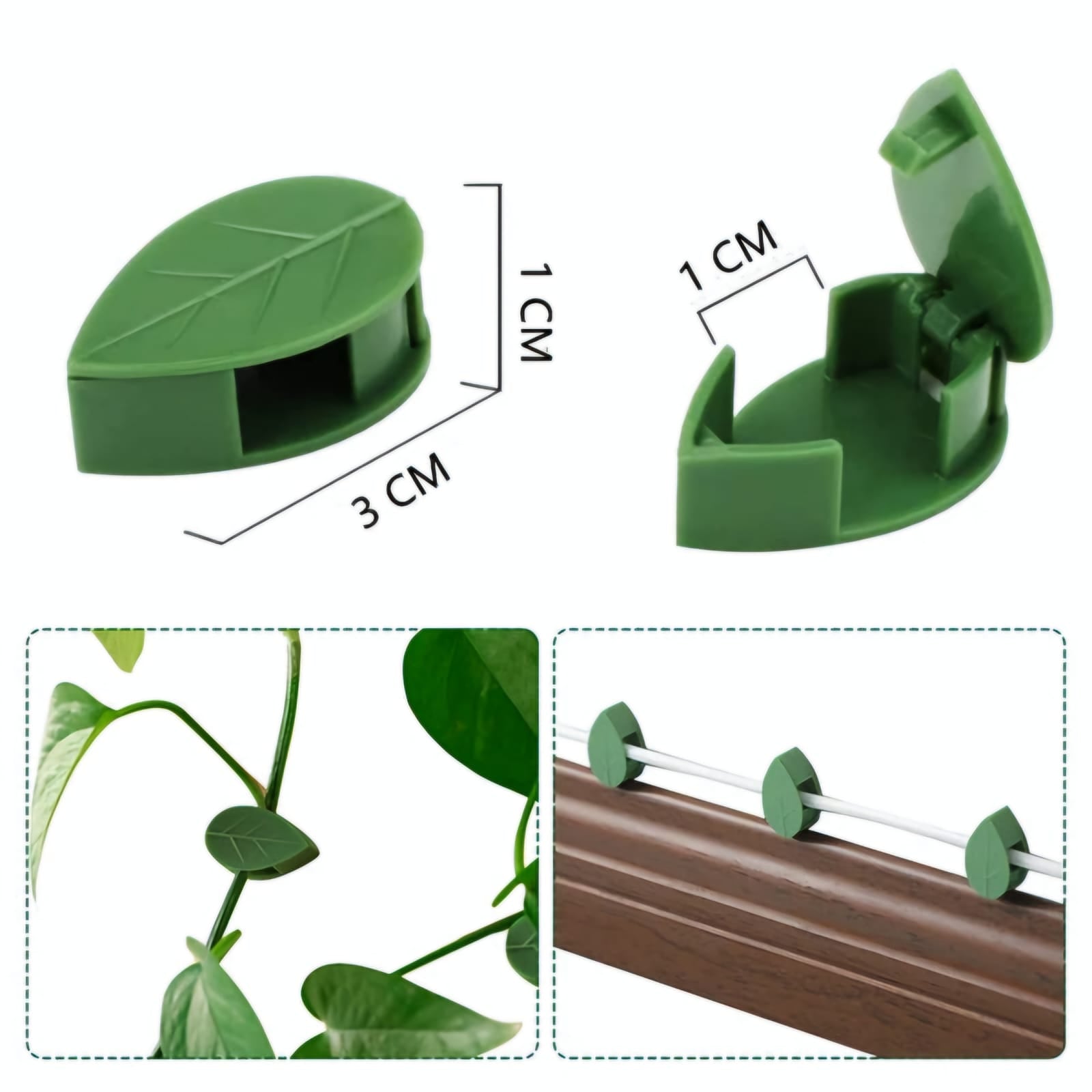 Plant Climbing Wall Fixture Clips, Self-Adhesive Invisible Support Hook for Wiring