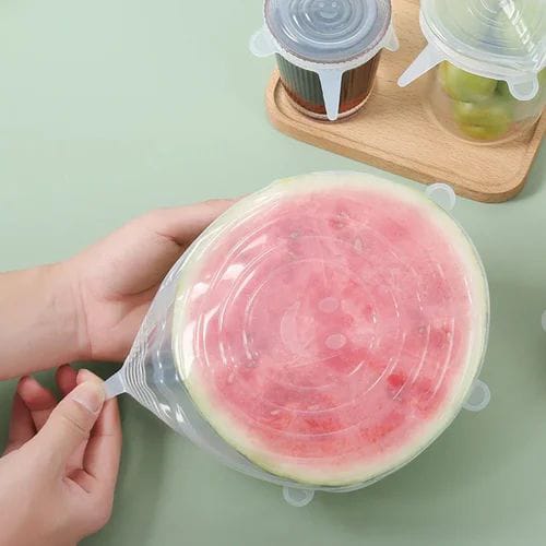 6 Pcs Silicone Lid Food Storage Covers Set 6 Pcs Silicone Lid Food Storage Covers Set