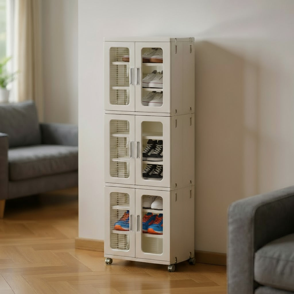 Home Storage Cabinet Organizer, Multi-Layer Rack Shelf for Clothes, Shoes, Toys & Household Essentials