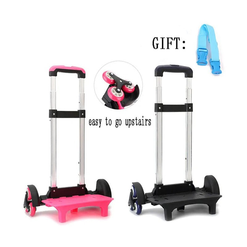 Backpack Trolley -  School Bag Trolley For Kids, Adults Foldable Rolling Luggage Cart