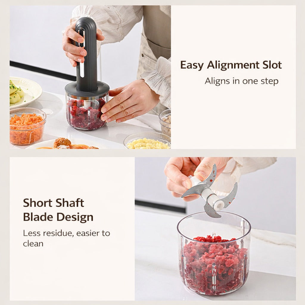 Handy Stick Food Chopper, USB Rechargeable Food Processor Blender