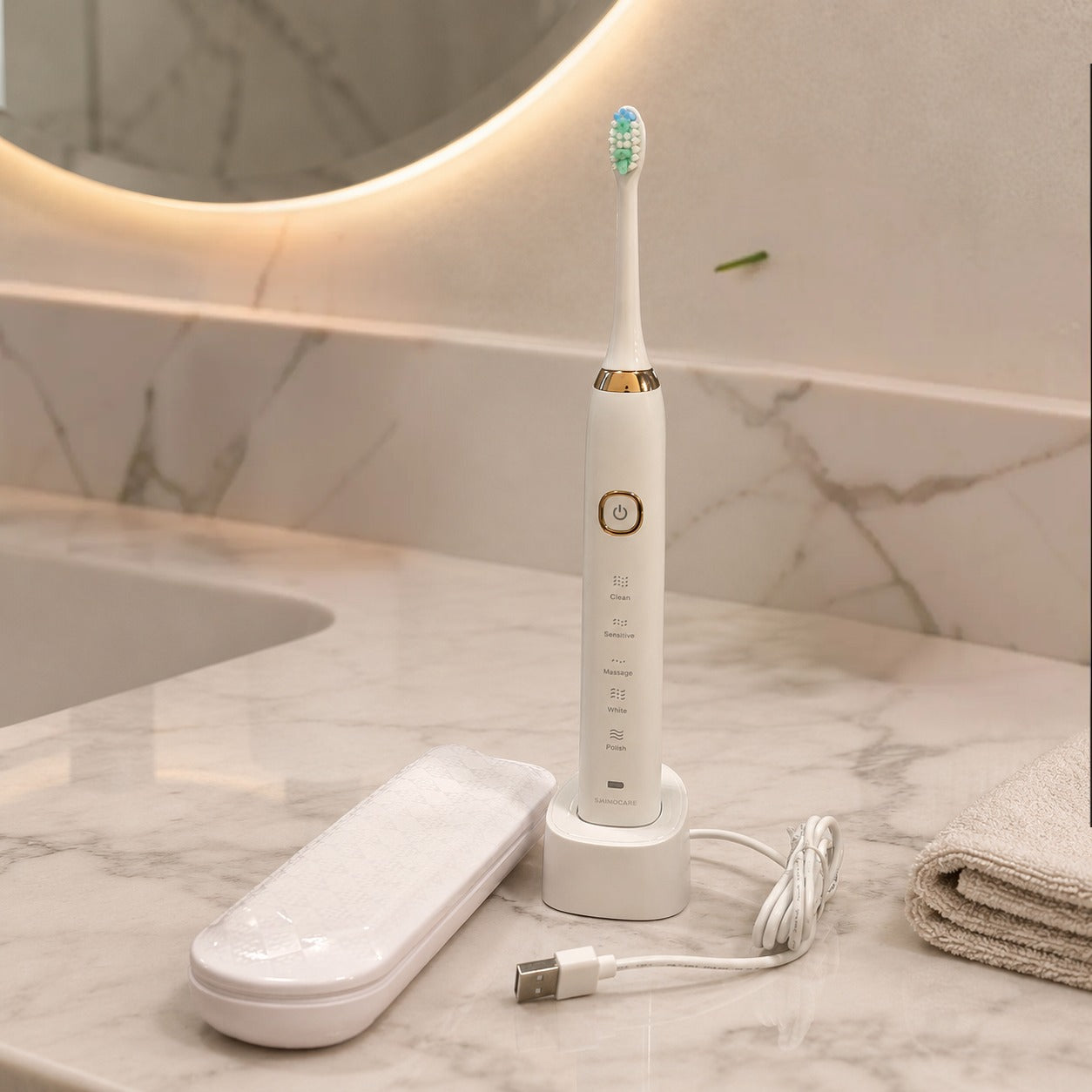 Electric Toothbrush with 5 Brushing Modes, Wireless Charging
