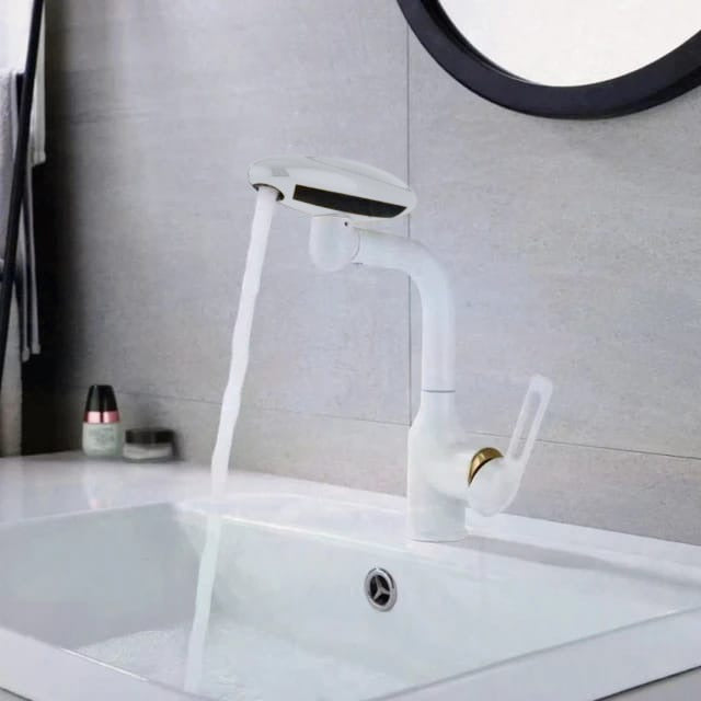 White 360° Rotating  Faucet.