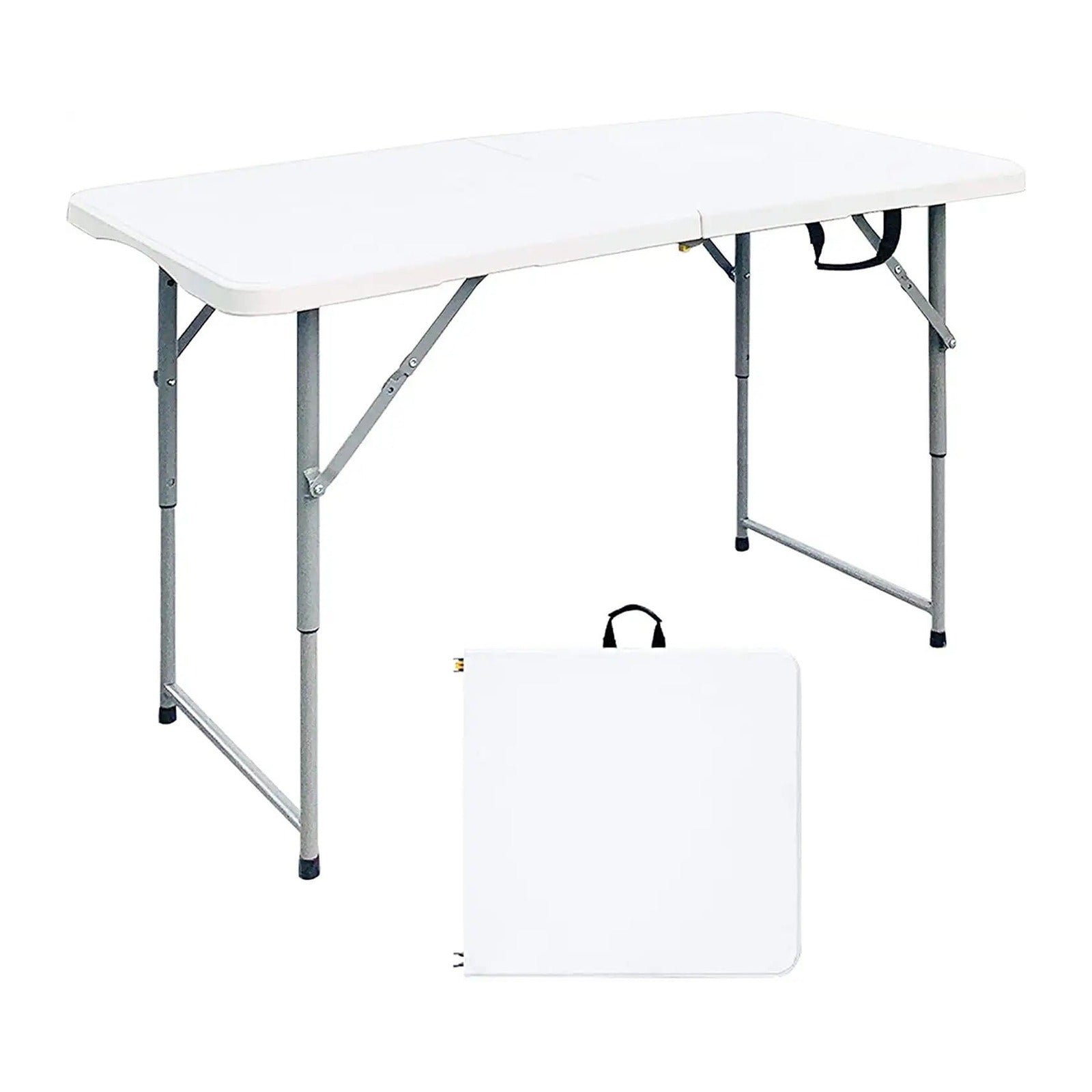 White Multi-purpose Foldable Table With White Legs.