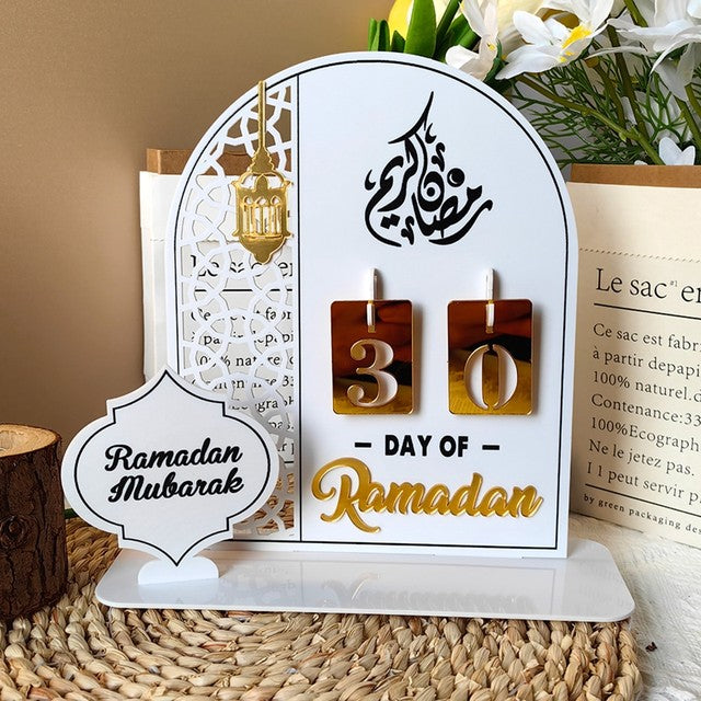 A White Ramadan Countdown Calendar.